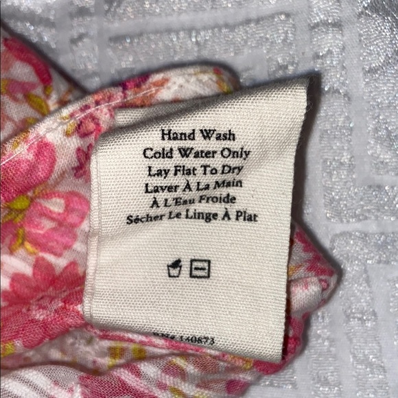 LoveShackFancy Kielle Ruffle Crop Top Floral Boho Women's Top sz Large - Picture 8 of 12